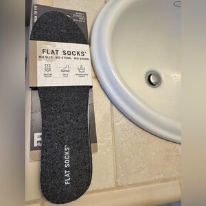 New Unisex Cut To Fit Gray Grey Flat Socks Washable Shoe Inserts No-Show Socks